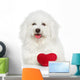 Bichon Frise Dog with Valentine Red Heart Wall Decal
