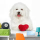 Bichon Frise Dog with Valentine Red Heart Wall Decal