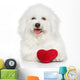Bichon Frise Dog with Valentine Red Heart Wall Decal