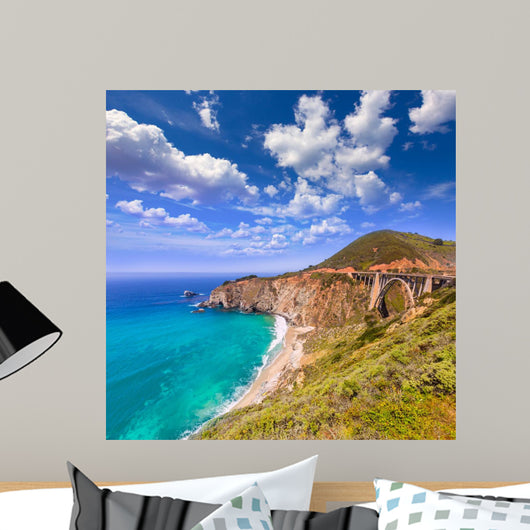 California Bixby bridge in Big Sur Monterey County in Route 1 