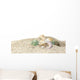 Seashells on Sand Stones Wall Decal