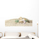 Seashells on Sand Stones Wall Decal