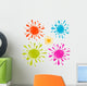 Colorful Vector Splash - Stain - Blot Illustration Set Wall Decal