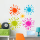 Colorful Vector Splash - Stain - Blot Illustration Set Wall Decal