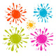 Colorful Vector Splash - Stain - Blot Illustration Set Wall Decal