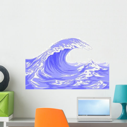 Wave Wall Decal Design 1