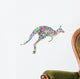 Colorful Floral Kangaroo Wall Decal
