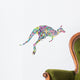Colorful Floral Kangaroo Wall Decal