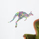 Colorful Floral Kangaroo Wall Decal
