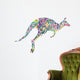 Colorful Floral Kangaroo Wall Decal