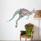 Colorful Floral Kangaroo Wall Decal