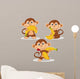 monkey and banana - vector illustration Wall Decal