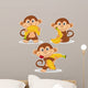 monkey and banana - vector illustration Wall Decal