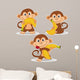monkey and banana - vector illustration Wall Decal