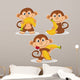 monkey and banana - vector illustration Wall Decal