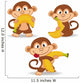 monkey and banana - vector illustration Wall Decal