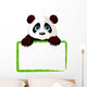 Cute Panda Card Wall Decal