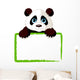 Cute Panda Card Wall Decal