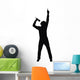 silhouette of the singer, made from my photo Wall Decal