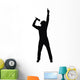 silhouette of the singer, made from my photo Wall Decal