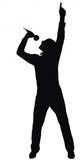 silhouette of the singer, made from my photo Wall Decal