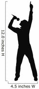 silhouette of the singer, made from my photo Wall Decal