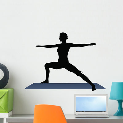 Vector Illustration Yoga Positions shown on a wall