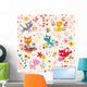 Cute Kittens Pattern Wall Decal