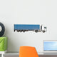 European Flatbed 18-Wheeler With Metal Container Wall Decal