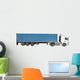 European Flatbed 18-Wheeler With Metal Container Wall Decal