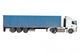 European Flatbed 18-Wheeler With Metal Container Wall Decal