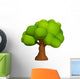 Simple Spring Cartoon Tree Wall Decal