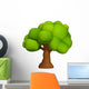 Simple Spring Cartoon Tree Wall Decal