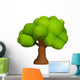 Simple Spring Cartoon Tree Wall Decal