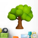 Simple Spring Cartoon Tree Wall Decal