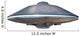 3d illustration of a flying saucer Wall Decal
