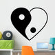 Yin yang heart Wall Decal