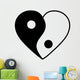 Yin yang heart Wall Decal