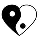 Yin yang heart Wall Decal