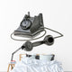 Retro dial-up rotary telephone 