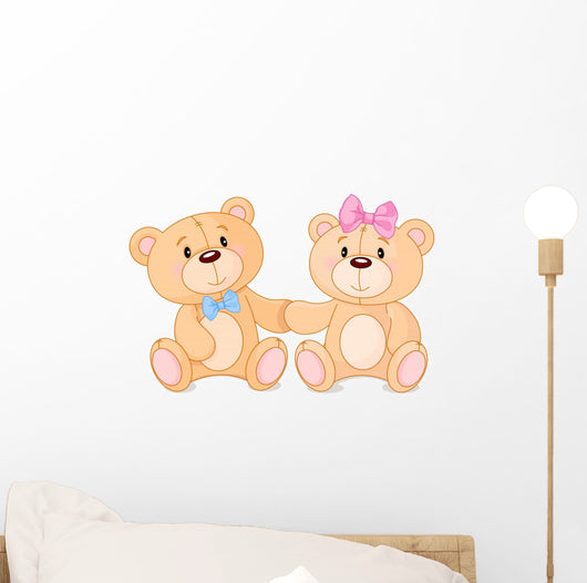 Teddy bears in love Wall Decal