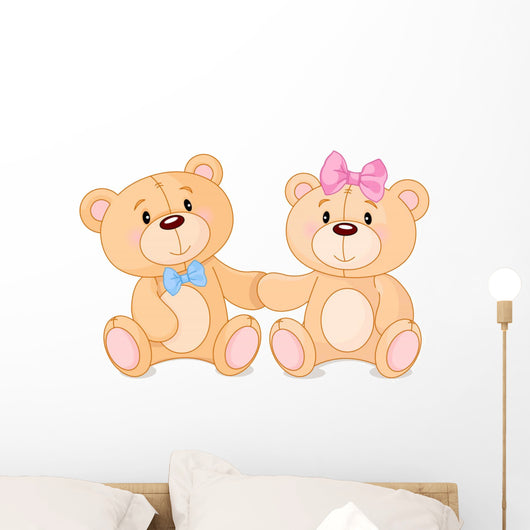 Teddy bears in love Wall Decal