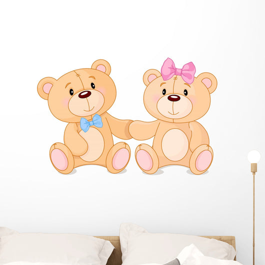 Teddy bears in love Wall Decal