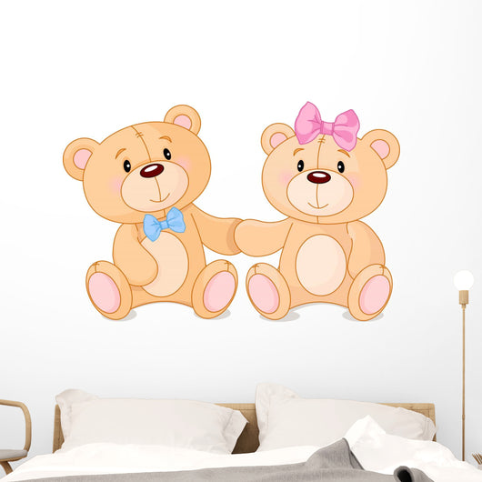 Teddy bears in love Wall Decal