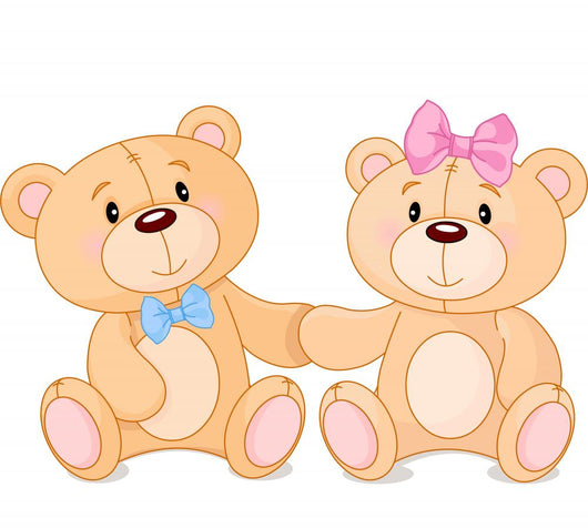 Teddy bears in love Wall Decal