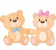 Teddy bears in love Wall Decal