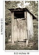 tradtional wooden outside toilet Wall Mural
