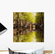 Amsterdam city with green canal in Holland Wall Mural