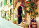 Street in Valldemossa village in Mallorca 