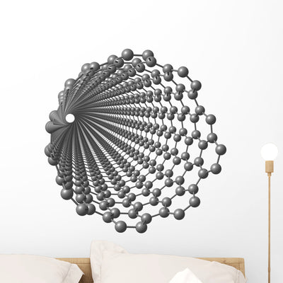 Carbon Nanotube White Wall Decal shown on a wall